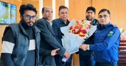 বাংলাদেশ মফস্বল সাংবাদিক ইউনিয়ন নওগাঁ জেলার নেতৃবৃন্দ নবাগত পুলিশ সুপারের সাথে শুভেচ্ছা বিনিময় 
