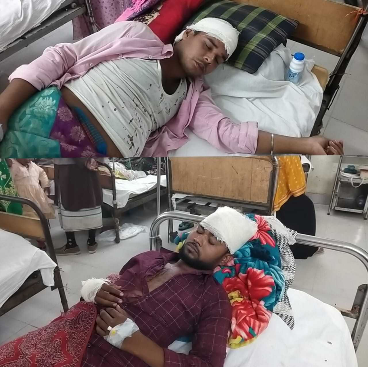 মাদারীপুরে শিবচরে জমি নিয়ে বিরোধের জেরে দুই ভাইকে কুপিয়ে জখম।