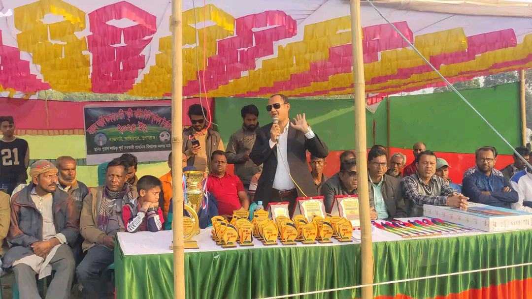 তাহিরপুরে মিনি ফুটবল টুর্নামেন্ট সম্পন্ন