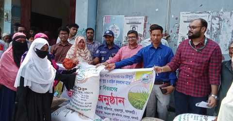 রাজাপুরে বিনামূল্যে সার-বীজ পেল ১হাজার ৯৫০জন কৃষক