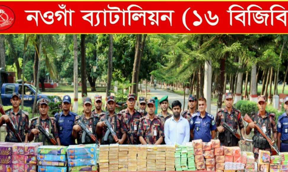 নওগাঁ ১৬ বিজিবির নেতৃত্বে ট্রাস্কফোর্সের বিশেষ অভিযানে বিপুল পরিমাণ বিস্ফোরক দ্রব্য উদ্ধার